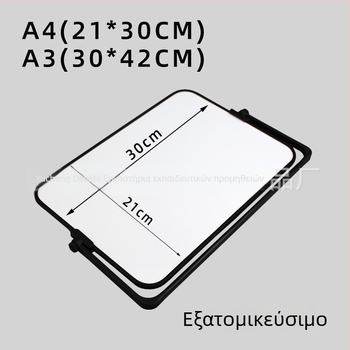 Διπλής όψεως μαγνητικός επιτραπέζιος λευκός πίνακας με πλαστικό πλαίσιο και μεταλλικό πάνελ — Εκπαιδευτικό βοήθημα για παιδιά