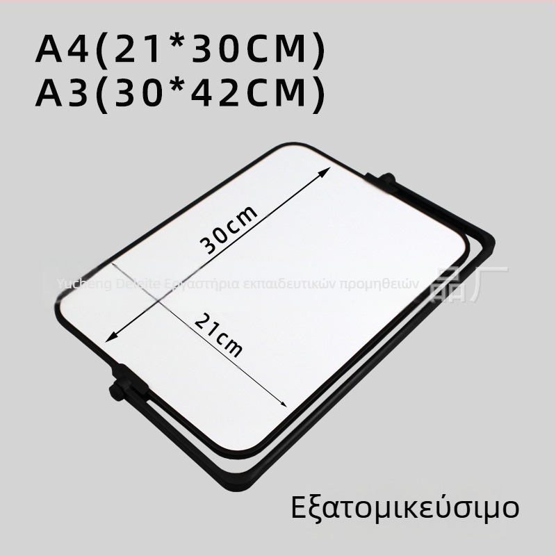 Διπλής όψεως μαγνητικός επιτραπέζιος λευκός πίνακας με πλαστικό πλαίσιο και μεταλλικό πάνελ — Εκπαιδευτικό βοήθημα για παιδιά