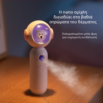 Συσκευή νάνο ομίχλης ενυδάτωσης, φορητή USB υγραντήρας προσώπου, μοντέλο T01, περίβλημα με βουρτσισμένο φινίρισμα, 1 βαθμίδα ρύθμισης, κρύος ψεκασμός, χρόνος ομίχλης 31–60 δευτερόλεπτα