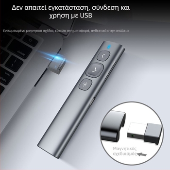 N95 PPT στυλό αλλαγής σελίδων με λέιζερ, τηλεχειριστήριο, επαναφορτιζόμενη μπαταρία λιθίου, ηλεκτρονικός δείκτης προβολής