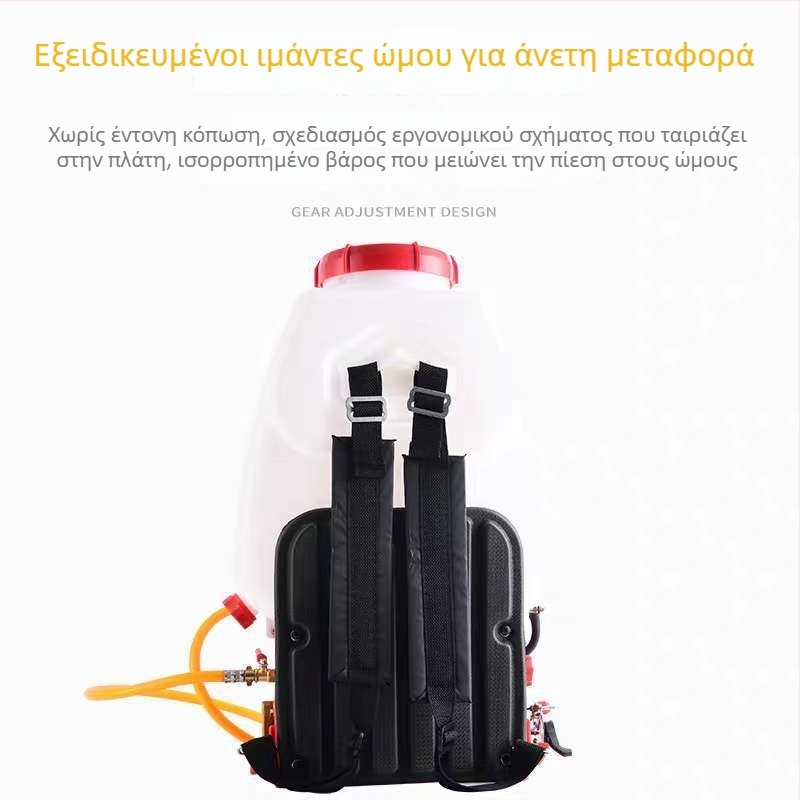 Ψεκαστήρας πλάτης βενζίνης, διχρονικός κινητήρας, αντλία υψηλής πίεσης, χωρητικότητα 25L/20L, για προστασία καλλιεργειών