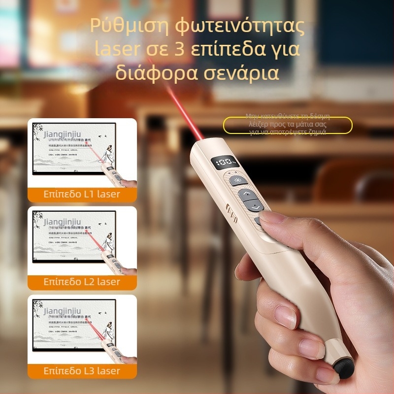 Q302 στυλό σελιδοποίησης με αναπτυσσόμενο δείκτη και λέιζερ — πολυλειτουργικός παρουσιαστής για PPT και πολυμέσα