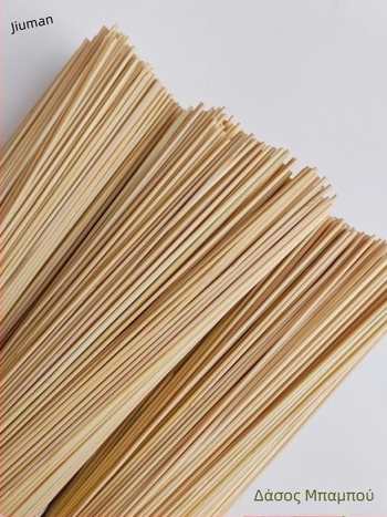 Εξτρα-λεπτά καλαμάκια από μπαμπού, με επίπεδες άκρες και στις δύο άκρες, χειροποίητα