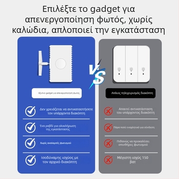 Ασύρματος διακόπτης ελέγχου για εσωτερική χρήση — μάρκα Other, τύπος: τηλεχειριζόμενος διακόπτης