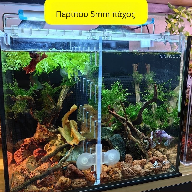 Ακρυλικό μη τοξικό διαχωριστικό ενυδρείου με μικροπόρους, κάλυμμα για τα μικρά ψάρια Λο Χαν και πλέγμα διαχωρισμού