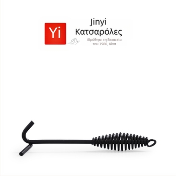 Χυτοσίδηρη λαβή κατσαρόλας για κάμπινγκ με γάντζο καπακιού και σχεδίαση με ελατήριο κατά των εγκαυμάτων