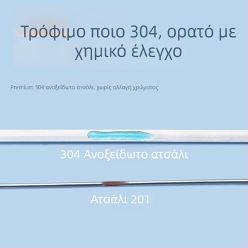 Σουβλάκια από ανοξείδωτο ατσάλι με ξύλινα χερούλια, επαναχρησιμοποιούμενα
