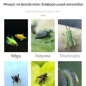 Επιτραπέζια Λάμπα Ατμόσφαιρας Ενυδρείου για Μικρά Κατοικίδια — Κουτί Εκτροφής και Διατροφής Εντόμων, Υλικά: Πλαστικό/ρητίνη/ακρυλικό; Βάρος 205 g; Εξοπλισμός Ενυδρείου