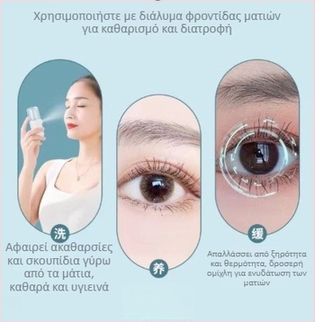 Ηλεκτρική συσκευή περιποίησης ματιών με νανο ψεκασμό υγρασίας, περιποίηση ματιών και προσώπου, κρύος ψεκασμός, μία ταχύτητα, χρόνος ψεκασμού έως 10 δευτερόλεπτα.