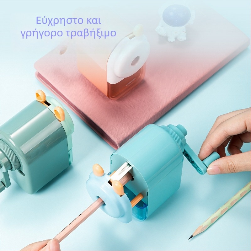 Deli 0642S μολυβοκόπτης – χειροκίνητος, πλαστικός, γεωμετρικός σχεδιασμός, Unisex