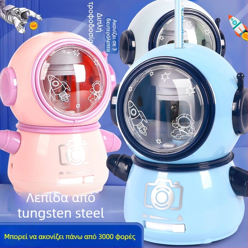 Ηλεκτρική ξύστρα μολυβιού – μοντέλο 0910, πλαστικό σώμα, ηλεκτρική κίνηση, γεωμετρικός σχεδιασμός, βάρος 210 g