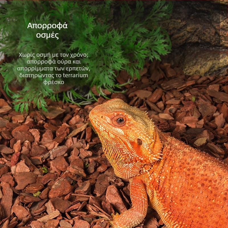 Reptizoo Μάτ από φλοιό πεύκου για ερπετά - φλοιός πεύκου σε κόκκους, ενυδατώνει и αποσμητοποιεί, διατηρεί φρέσκο τον αέρα στον θάλαμο διαβίωσης