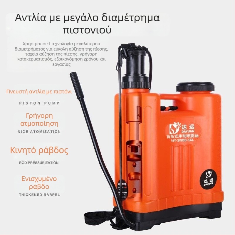 Γεωργικός ψεκαστήρας πλάτης - Πλαστικός, Σετ τριών μερών, Baiyue
