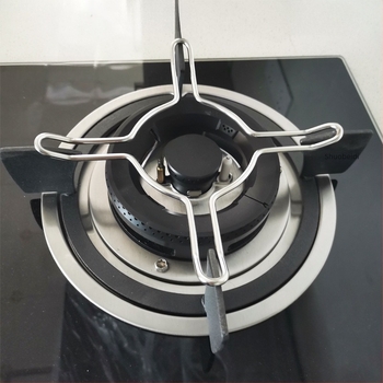 Βάση από ανοξείδωτο ατσάλι για γκάζι, στήριγμα γουόκ και κατσαρόλα γάλακτος, αντιολισθητικό, καθολικός σχεδιασμός με τέσσερα ή πέντε αγκίστρα