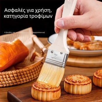 Βούρτσα BBQ με τρίχες PP και ξύλινο χερούλι, ασφαλής για τρόφιμα, ανθεκτική σε υψηλές θερμοκρασίες