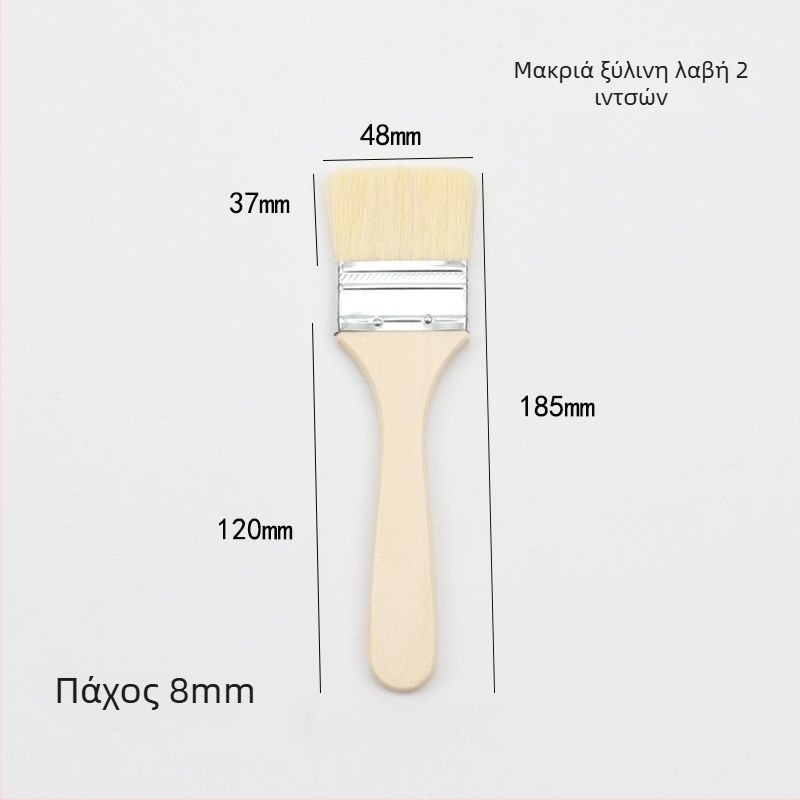 Βούρτσα BBQ με τρίχες PP και ξύλινο χερούλι, ασφαλής για τρόφιμα, ανθεκτική σε υψηλές θερμοκρασίες