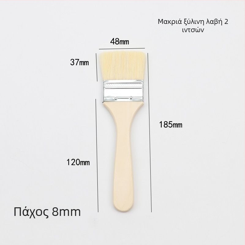 Βούρτσα BBQ με τρίχες PP και ξύλινο χερούλι, ασφαλής για τρόφιμα, ανθεκτική σε υψηλές θερμοκρασίες