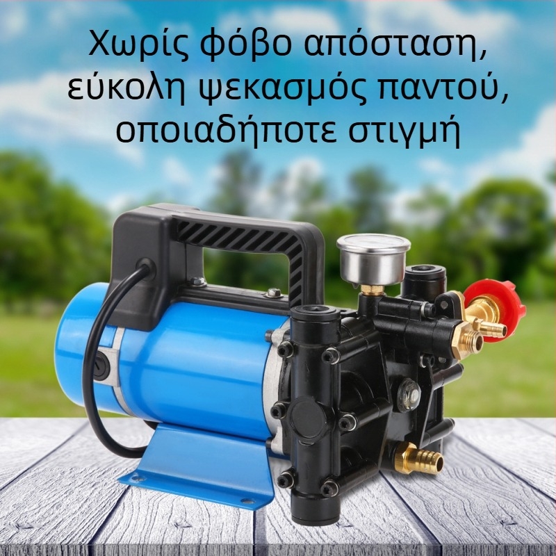 CS Φορητή αντλία υψηλής πίεσης τύπου πλαντζερ για ηλεκτρικό ψεκαστήρα, διπλός κύλινδρος, 12/24/48/60/220V, ροή 16 lb/min, φυτοπροστασία, 1 έτος εγγύηση