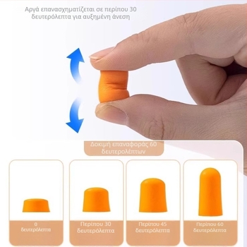 Βύσματα αυτιών σιλικόνης βιομηχανικού επιπέδου με μείωση θορύβου έως 29 dB, υλικό: TPR σιλικόνη, πλενόμενα, με συνδετικό καλώδιο