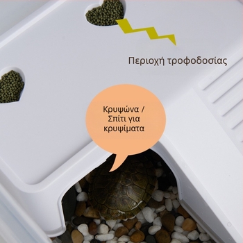 Πλατφόρμα για χελώνες για ηλιοθεραπεία και ανάβαση – Υλικό PP, μικροτοπία με βρύα, βελτίωση οικολογικού περιβάλλοντος, διακοσμητικό αξεσουάρ
