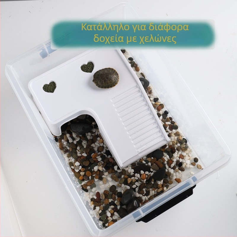 Πλατφόρμα για χελώνες για ηλιοθεραπεία και ανάβαση – Υλικό PP, μικροτοπία με βρύα, βελτίωση οικολογικού περιβάλλοντος, διακοσμητικό αξεσουάρ