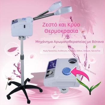 Συσκευή ατμού προσώπου με βότανα και νάνο ενυδάτωση, ζεστός/ψυχρός ψεκασμός, 2 ταχύτητες, ομίχλη 11–30 δευτερόλεπτα, χωρίς μπαταρία