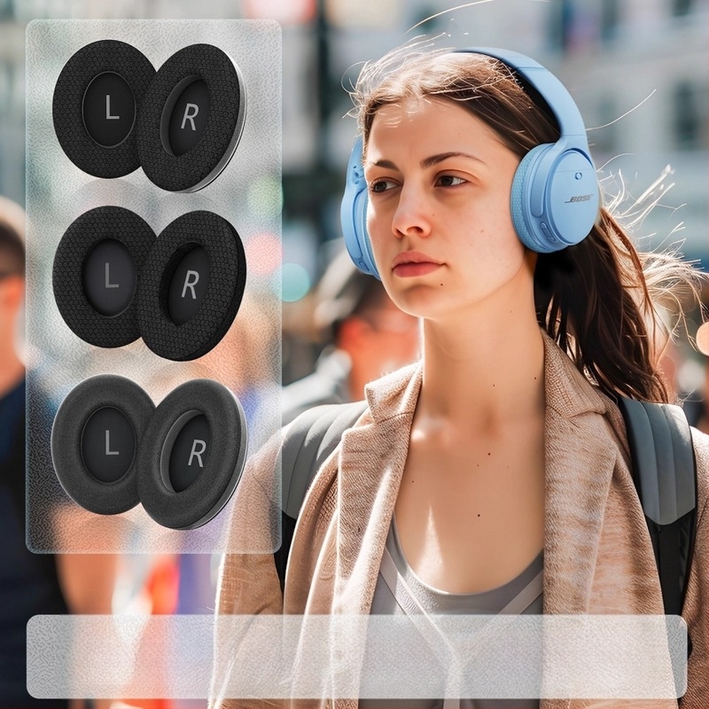 Κάλυμμα ακουστικών QC35/QC45 — OEM επεξεργασία, μαλακό, φιλικό προς το δέρμα, ανθεκτικό