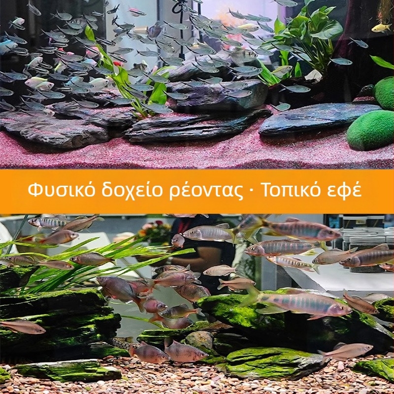 Σετ λιθών διαμόρφωσης ενυδρείου για τοπίο: φυσικοί ποταμικοί λίθοι, στοιβαζόμενοι λίθοι, πυθμένας άμμου | Μίνι στυλ, 2,5 kg