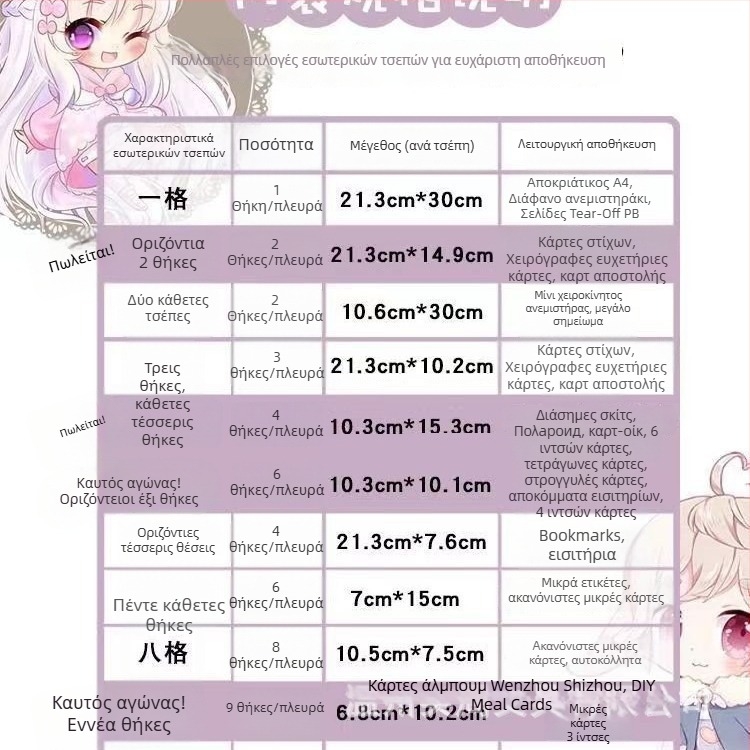 Εσωτερικές σελίδες φωτογραφικού άλμπουμ με διαφανείς PP θήκες, ανταλλακτικές, συμβατές με οπές 4 και 6, 10 ή 25 φύλλα