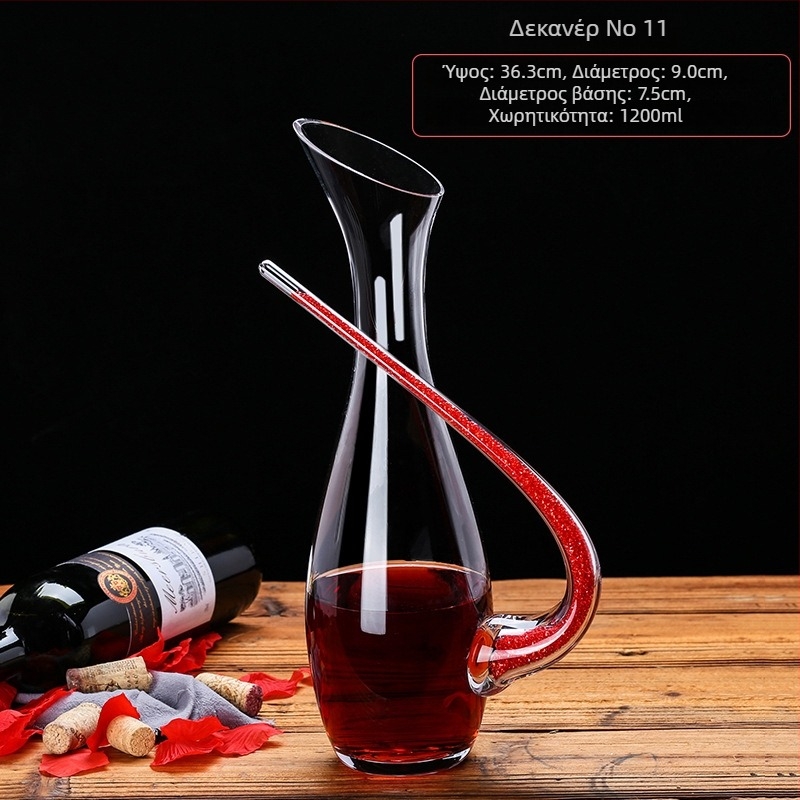 Κρυστάλλινο ντεκαντέρ κρασιού, ευρωπαϊκό στυλ, χωρητικότητα 1000 ml ή περισσότερο, μοντέρνος μινιμαλιστικός σχεδιασμός