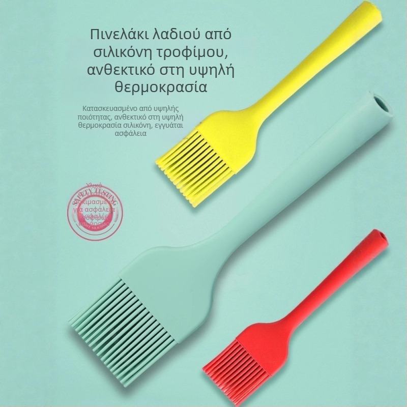 Σιλικόνης βούρτσα λαδιού για πάνκεϊκς, μπάρμπεκιου και ψήσιμο, ανθεκτική σε υψηλές θερμοκρασίες, χωρίς απώλεια ινών, τροφίμου ποιότητας σιλικόνη (Υψηλή θερμοκρασία; Χωρίς απώλεια ινών; Τροφίμου ποιότητας)