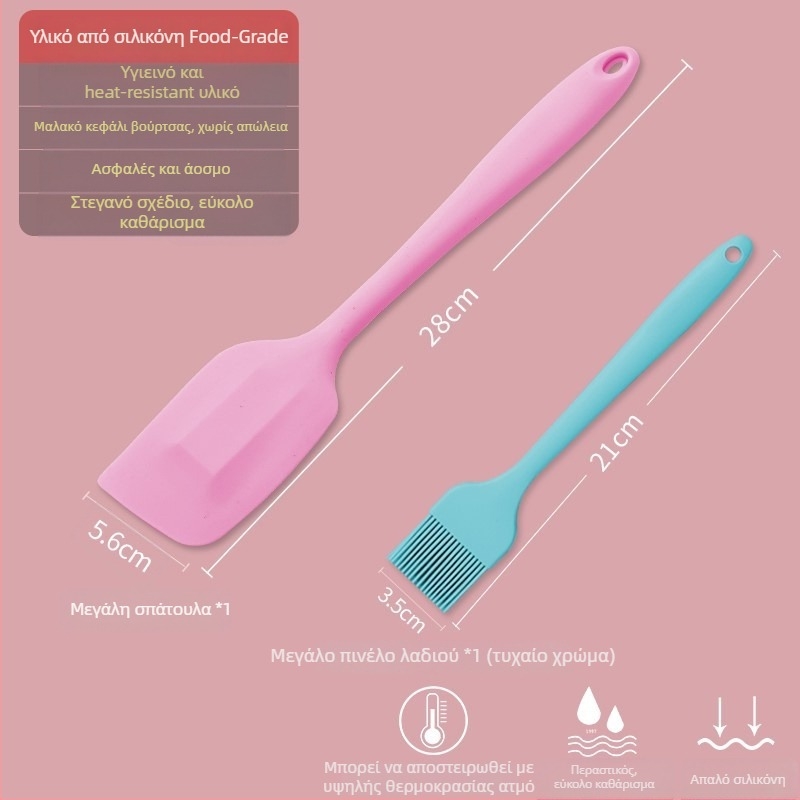 Σιλικόνης βούρτσα λαδιού για πάνκεϊκς, μπάρμπεκιου και ψήσιμο, ανθεκτική σε υψηλές θερμοκρασίες, χωρίς απώλεια ινών, τροφίμου ποιότητας σιλικόνη (Υψηλή θερμοκρασία; Χωρίς απώλεια ινών; Τροφίμου ποιότητας)