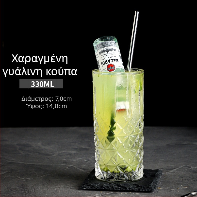 Ποτήρι κοκτέιλ Chu kewei, Νορδικό στυλ, γυαλί, εκτύπωση λογότυπου