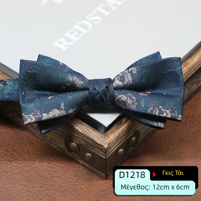 Γραβάτα για άνδρες, κορεατικού στυλ, σχήμα βέλους, γεωμετρικό σχέδιο, πολυεστερική κλωστή