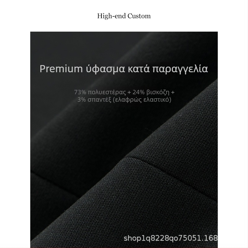Ανδρικό μαύρο κοστούμι slim-fit για επαγγελματικό ντύσιμο, κατάλληλο για συνεντεύξεις και γάμους.