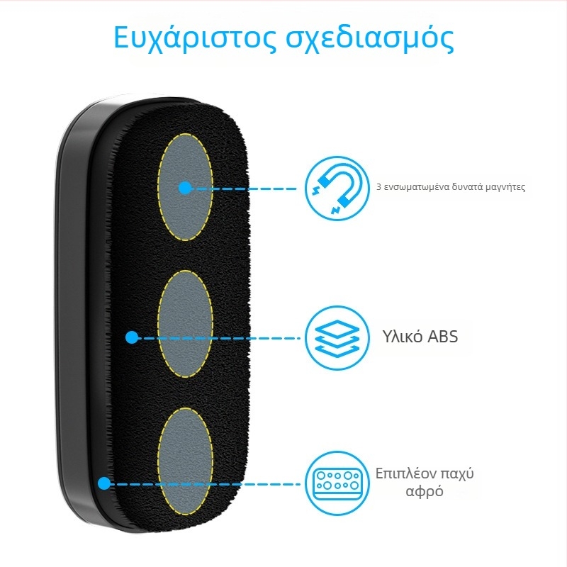 Μαγνητική σβήστρα για μαυροπίνακα με βελούδινη επιφάνεια και ABS πίσω, σετ για σβήσιμο σε πίνακα (Eraser 06)