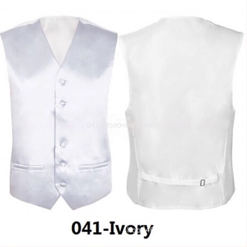 Ανδρικό γιλέκο πολυεστέρα Slim Fit, μονόμπροστο, χωρίς γιακά, μονόχρωμο, χωρίς επένδυση, κατάλληλο για δεξιώσεις