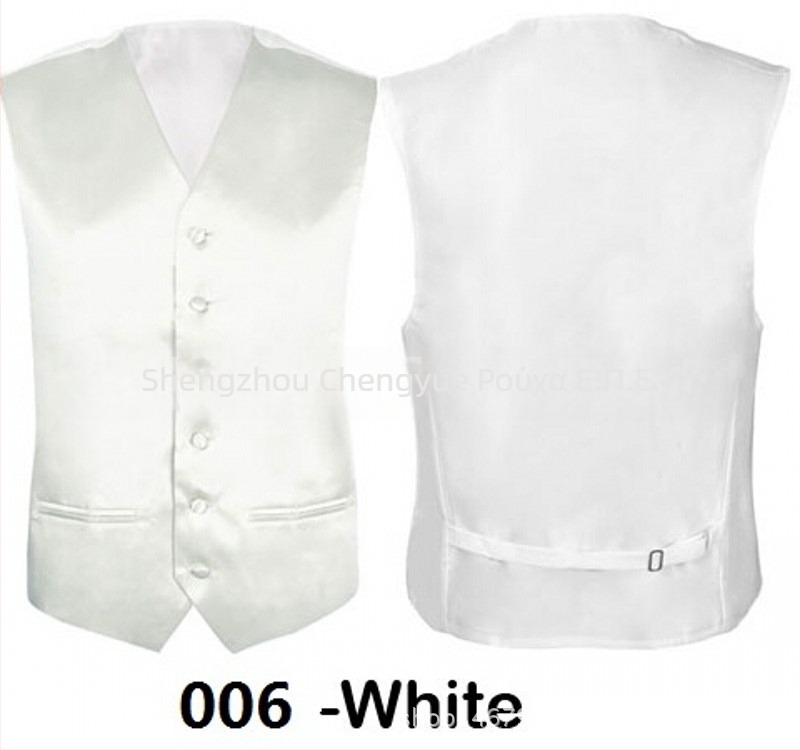 Ανδρικό γιλέκο πολυεστέρα Slim Fit, μονόμπροστο, χωρίς γιακά, μονόχρωμο, χωρίς επένδυση, κατάλληλο για δεξιώσεις