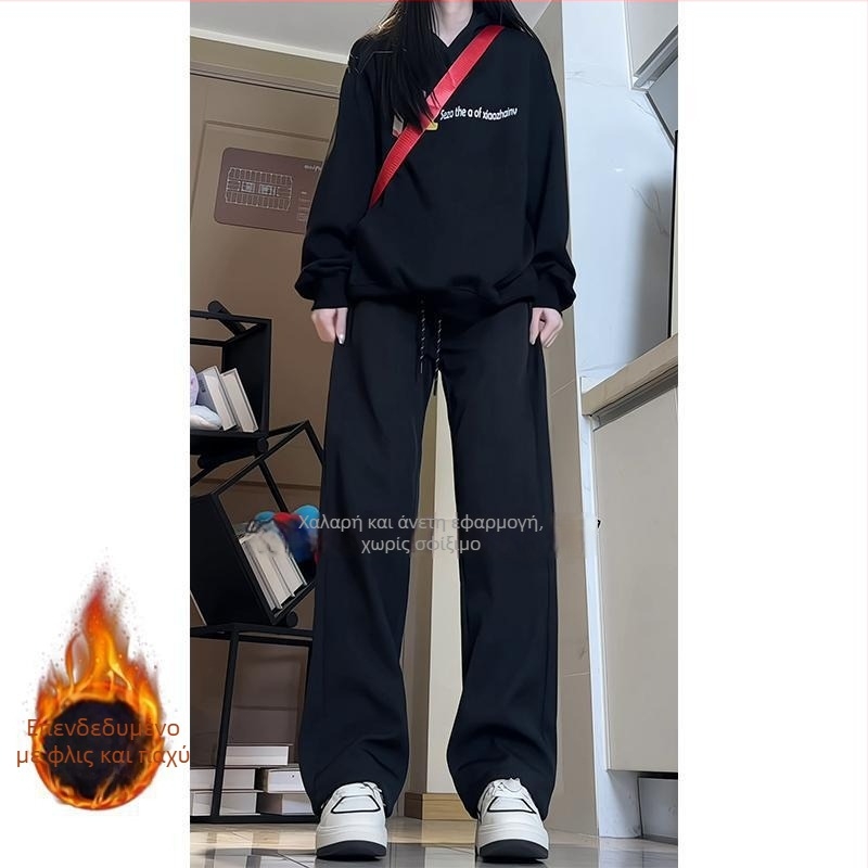 Unisex παντελόνια με drape, ίσια γραμμή, άνοιξη-καλοκαίρι, casual