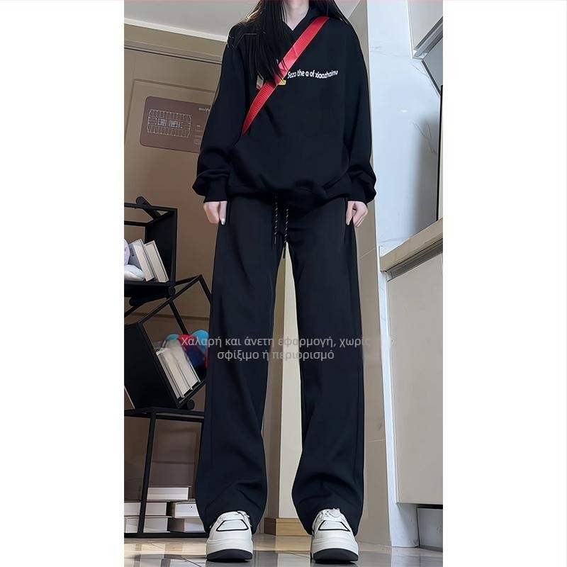 Unisex παντελόνια με drape, ίσια γραμμή, άνοιξη-καλοκαίρι, casual