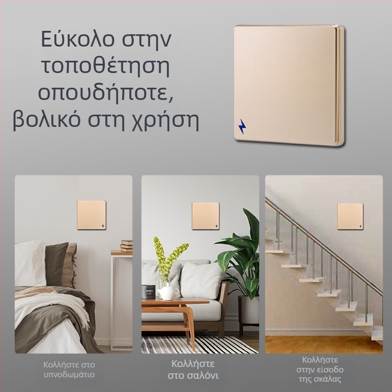 ZKRLLF Ασύρματος διακόπτης τοίχου, 220V, CE πιστοποιημένο, κατάλληλο για οικία/γραφείο/ξενοδοχείο, -20 έως 80°C