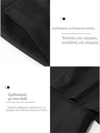 Ανδρικά παντελόνια με ίσια γραμμή για εργασία, 69,7% πολυεστέρας στην βασική ύφανση, μικροελαστικότητα, χωρίς σιδέρωμα, πολλαπλές τσέπες, άνοιξη–φθινόπωρο, επιχειρηματικό στυλ