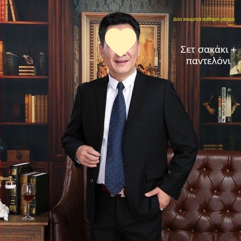 Ανδρικό κοστούμι για γαμήλιο δείπνο — Slim fit, πέτο επίπεδο, τρία κουμπιά, corduroy ύφασμα με λινό, άνοιξη 2025