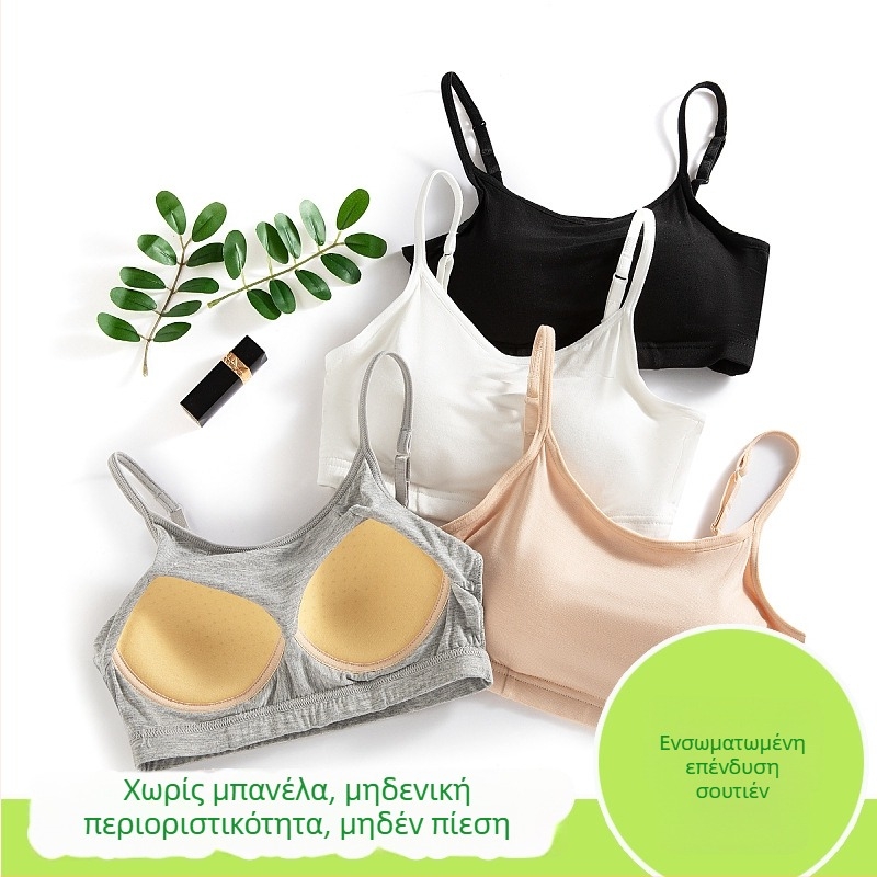 Τοπ στήθους με περιτύλιγμα, cups 3/4, molded με λεπτό επάνω μέρος και πλήρες κάτω μέρος, ύφασμα βισκοζ 95%, χωρίς μεταλλικό δαχτύλι