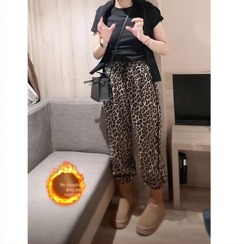 Casual παντελόνια με φαρδιά γραμμή, ακρυλική ύφανση, κύριο ύφασμα πάνω από 95%, χειμώνας 2022, αστικός στυλ μετακίνησης