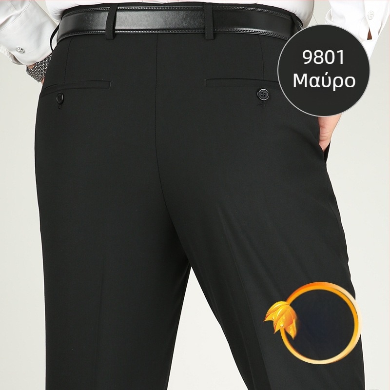 Perky Kangaroo ανδρικά παντελόνια από συνθετικό μείγμα μαλλιού, ριγέ, επαγγελματικό στυλ, ίσια γραμμή, φθινόπωρο-χειμώνας, μη-σιδερώσιμο