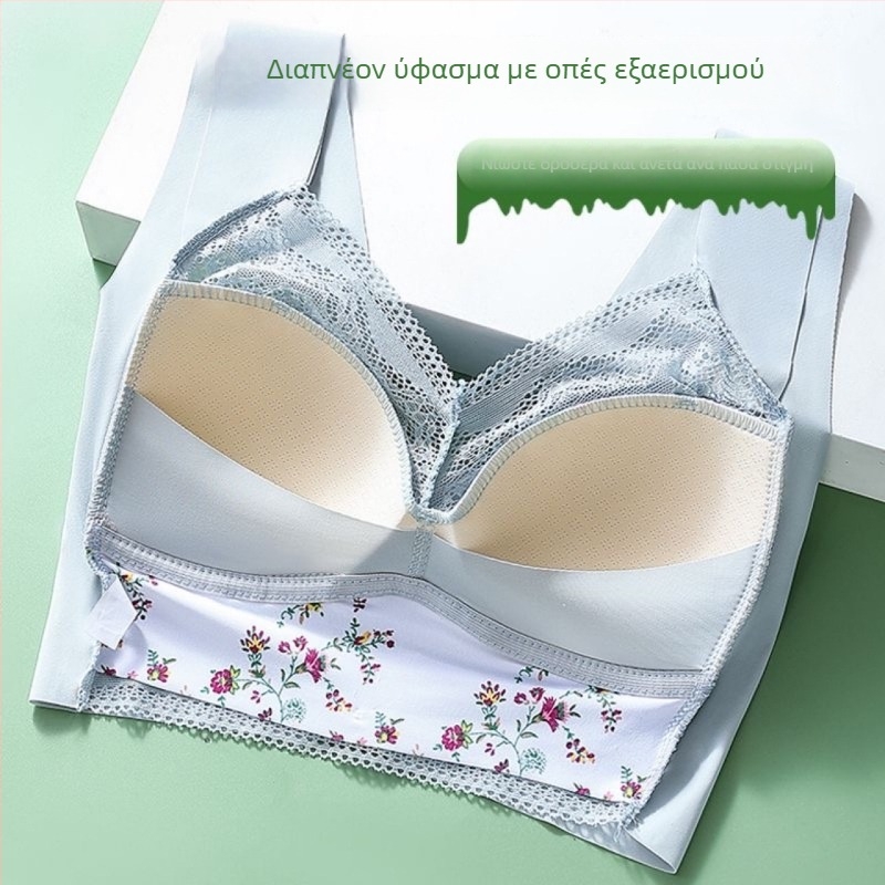 Δαντελένιο bustier χωρίς ενίσχυση, με σταθερές κάψες, συγκεντρώνει τα πλευρικά στήθη, στυλ γιλέκο, λεπτές κάψες
