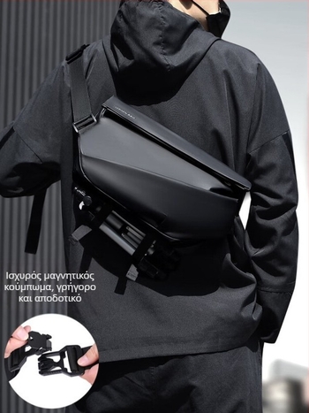 Ανδρική τσάντα crossbody, νάιλον, διαπνέουσα και αδιάβροχη, για ελεύθερα ταξίδια