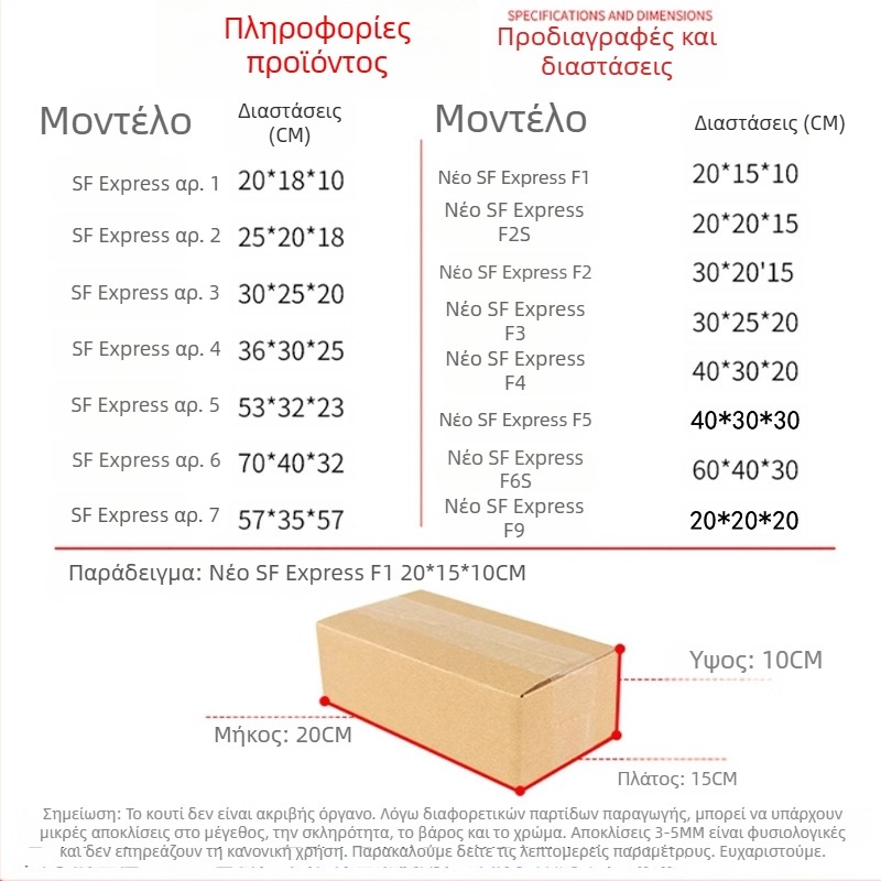 Πτυσσόμενο χαρτόνι (κυματοειδές χαρτόνι; πάχος 2.6–6 χιλ.; 130–250 γ/μ²; κοπή με καλούπι; για συσκευασία ταχυμεταφορικής και κοσμημάτων)