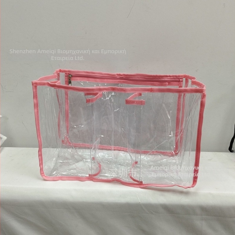 Σακούλα αποθήκευσης PVC με εσωτερικό διαχωριστικό και θήκη – αξεσουάρ για κρεμάστρα τσαντών (Spring 2024)